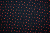 Reststück: 1,00m - Sweatshirt Stoff Small Hearts schwarz rot